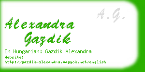 alexandra gazdik business card